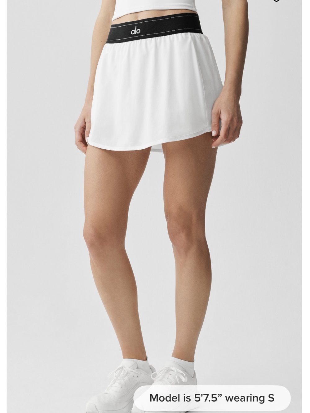 ALO Match Point Tennis Skirt White - XS